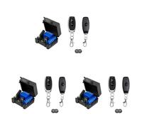 CTRLZS 3X 433 Mhz Wireless Switch Receiver DC 12V Single Relay Receiver Module with 6 Remote Transmitter