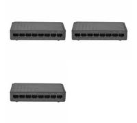 CTRLZS 3X 8 Ports 6+2 POE Switch Injector Power over RJ45 Ethernet Family Network System 10/100M Without Power Adapter