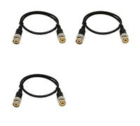 CTRLZS 3X BNC Jumper Q9 HD Monitor Line Double-Head Video Cable 0.5 M Jumper 2 Core RVV Cable