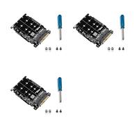 CTRLZS 3X M.2 SSD to U.2 Adapter 2in1 M.2 NVMe and SATA-Bus NGFF SSD to PCI-E U.2 SFF-8639 Adapter PCIe M2,Without Shell