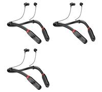CTRLZS 3X Neckband Bluetooth Headphones, Extra Long Playing Time Wireless Stereo Earbuds with Mic, Sports Waterproof Earphones