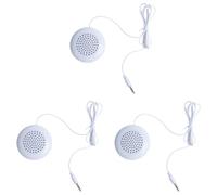 CTRLZS 3X New 3.5mm Portable Speaker Pad for MP3 MP4 CD Phone White
