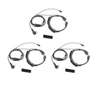 CTRLZS 3X Throat Mic Miniphone Covert Acoustic Tube Earpiece Headset for Two Way Radio