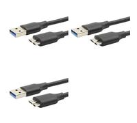 CTRLZS 3X USB 3.0 Type A to USB3.0 Micro-B Male Data Cable Adapter Cord for External Hard Drive Disk HDD Super Speed Cable