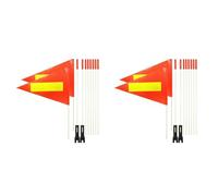 CTRLZS 4 Pcs Bike Safety Flag with Pole, 6-Feet Adjustable Pole Polyester Tear- Waterproof Safety Flags