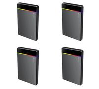 CTRLZS 4 Set 2.5 Inch HDD/SSD Type-C RGB Enclosure SATA to USB3.2 Gen1 5Gbps HD External Hard Drive Enclosure Box Tool-Free