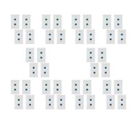 CTRLZS 40 Pieces 2 Port Ethernet Wall Plate, RJ45 Cat6 Female to Female Jack Inline Coupler Face Plates