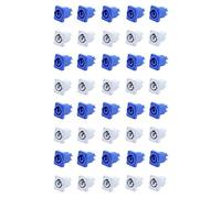 CTRLZS 40Pcs 3 PIN 20A 250V AC Powercon Connector Socket NAC3MPA-1 NAC3MPB-1 Output Connector Blue and Grey White