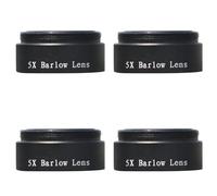 CTRLZS 4pcs Barlow Lens 5X for Any M28X0.6 Thread 1.25inch Telescope Eyepiece Astronomy Diagonal Extender Tube