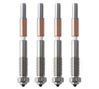 CTRLZS 4Pcs for QIDI Plus4 Bimetal Nozzle Quick Removal Ceramic Insulation Integration 0.4mm Nozzles HighTemperature Resistance