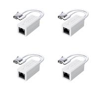 CTRLZS 4X 100Mbps USB Type C PoE Splitter 48V to 5V for Various Electronic Networking Transmission