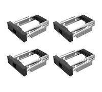 CTRLZS 4X 1106SS 5.25 Trayless Hot Swap Mobile Rack CD-ROM 3.5 Inch Internal SATA Hard Drive SSD Adapter - Black