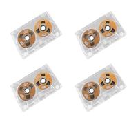 CTRLZS 4X Double-Sided Color Housing Empty Tape Metal Mini Can Record 55 Minutes Empty Tape Blank Cassette Tape,Orange