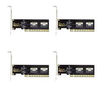 CTRLZS 4X PCIe 4.0 X16 to 4 Ports NVMe-Compatible Expansion Card PCI-E /3 SlimSAS 8I SFF8654 Graphics Card Adapter