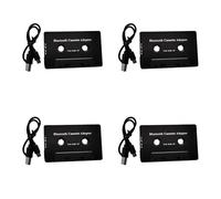 CTRLZS 4X Universal Cassette Bluetooth 5.0 Audio Car Tape Aux Stereo Adapter with Mic for Phone MP3 AUX Cable CD Player