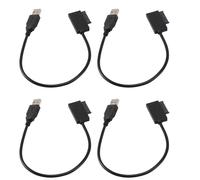CTRLZS 4X USB 2.0 to Mini Sata II 7+6 13Pin Adapter Converter Cable for Laptop CD/DVD ROM Slimline Drive