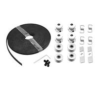 CTRLZS 5Mx6Mm Timing Belt +4Pcs 20 Tooth 5Mm Inner Diameter Pulley +4Pcs Idler + 4Pcs Tensioner Spring Torsion +2Pcs Gear Clamp Mount and Hex Wrench for 3D Printer