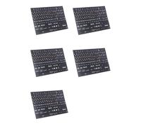 CTRLZS 5Pc Full Size Russian Keyboard Stickers Letter Alphabet Layout Sticker Key for Laptop Desktop PC Russian -Orange Letters