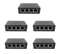 CTRLZS 5X 4 Port Gigabit POE Extender 100/1000M Network Switch Extender IEEE802.3Af/At Plug&Play for PoE Switch NVR IP Camera