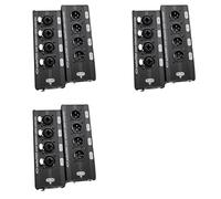 CTRLZS 6x RJ45 CAT5 to 4 Channel 3Pin XLR/Audio Extender DMX512 Network Signal Gilding Extender for Audio Recording Studio