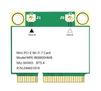 CTRLZS BE200 WIFI7 8774M Tri Band 2.4G/5G/6Ghz Wireless Network WiFi 7 Mini-Pcie Card Adapter for Win10/11 for Laptop Computer