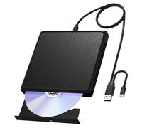 CTRLZS CD/DVD Player Writer Burner USB3.0 External CD/DVD RW Optical Drive Long Data Cable for Laptop Desktop PC11 10
