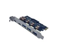 CTRLZS PCI-E X1 USB Expansion Card PCIE to USB3.2 Gen1 5Gbps Adapter PCI-E to USB 3.2 Type-C Expand HUB 3x USB-A + 2x USB-C