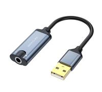 CTRLZS USB Female to 3.5MM Jack Headphone Microphone Adapter USB to 3.5MM Audio AUX Cable Adapter External Sound Card for PC