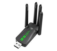 CTRLZS WiFi6 USB Adapter AX900 Bluetooth5.4 2.4G 5Ghz WiFi -MIMO WiFi Dongle 4 Antenna Wireless Card Receiver for PC/Laptop