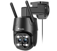 Ctronics 2.5K 4MP Outdoor Security Camera with Dual Lens 6X hybrid zoom, Home Security Camera WiFi 2.4GHz/5GHz with Automatic Zoom Tracking, Human Detection, Color Night Vision, Two-way Audio, IP66