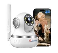 Ctronics 4G LTE Indoor CCTV Security Camera with SIM Card, No WiFi Needed, Auto Tracking, PC Remote, Siren Alarm, 4x Digital Zoom, 360° Home Security, Colour Night Vision, TF/Cloud Storage, Plug-in