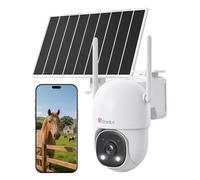 Ctronics AOV Surveillance Camera - 24/7 Recording, 4G Solar Camera (8W Panel + 13500mAh Battery), Support SIM, Human Detection and Auto Tracking 30m, PTZ, IP66