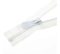 CTRSM Nylon Zipper, 70-100cm Zippers Double Slider Single Puller Open-end Auto Lock Long Zips for Jacket Outdoor Backpack Accessories(White,80cm)