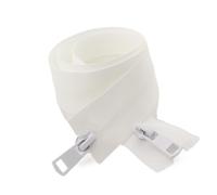 CTRSM Nylon Zipper, Zipper Double Slider DIY Sewing Jacket Bags Zip Repair Accessory 60/70/75/80/90/100/120/50cm(White,90CM)