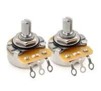 CTS 450 A250K Pots Short Split Shaft 1/4 Inch 10% Audio Taper Potentiometers for Electric Guitar Bass (Set of 2)