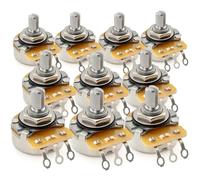CTS 450 A250K Pots Short Split Shaft 1/4 Inch 10% Audio Taper Potentiometers for Electric Guitar Bass (Set of 10)