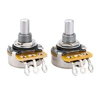 CTS 450 A250K Pots Solid Standard Shaft 3/8 Inch 10% Audio Taper Potentiometers for Electric Guitar Bass (Set of 2)