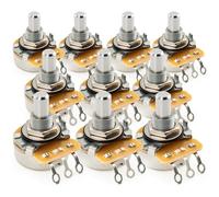 CTS 450 A250K Pots Solid Standard Shaft 3/8 Inch 10% Audio Taper Potentiometers for Electric Guitar Bass (Set of 10)