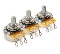 CTS 450 A250Kx2+B250K Pots Short Split Shaft 1/4 Inch 10% Audio Linear Taper Potentiometers for Electric Guitar Bass (Set of 2A1B)