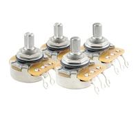 CTS 450 Series A250K+B250K Inch Size Fine 24-Spline Split Short Shaft Audio Linear Taper Pots for Electric Guitar Bass (2A+2B)