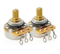 CTS 450G A250K Pots Brass Short Split Shaft 1/4 Inch 10% Audio Taper Potentiometers for Electric Guitar Bass (Set of 2)