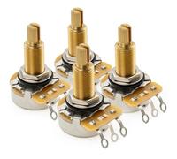 CTS 450G A500K Pots Brass Long Split Shaft 3/4 Inch 10% Audio Taper Potentiometers for Electric Guitar Bass (Set of 4)