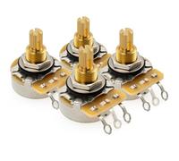 CTS 450G A500K Pots Brass Standard Split Shaft 3/8 Inch 10% Audio Taper Potentiometers for Electric Guitar Bass (Set of 4)