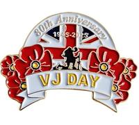 CTTK VJ Day 80th Anniversary Pin Badge Brooch, Victory Over Japan Commemorative Decoration, Veteran Memorabilia (C)