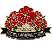 CTTK We Will Remember Them Remembrance Day Poppy Badges Lapel Pins Lest We Forget Decorations Gifts (1)