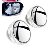 CTTPEG Blind Spot Mirror,Suction Cup Car Convex Blind Spot Mirror, Adjustable Wide-Angle Suction Cup Universal Blindspot Mirror (2Pcs-Sliver)
