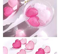 CTTPEG Heart Shaped Reusable Ice Cubes,Refreezable Ice Cubes for Drinks, Whiskey, Coffee, Non Melting Ice Cubes Not Dilute The Drink(15 Pack,Pink)