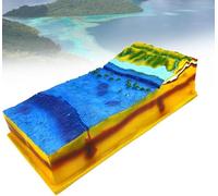 CTTQIBUIN Seabed Topography Model, 3D Plate Tectonics Model, Geography Teaching Models School Geology Class Teaching Demonstration for Teacher's Classroom Learning Aid.