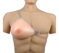 CTTQIBUIN Silicone Breast Forms, Single Shoulder Strap Triangular Split Breast Prosthetic, Adjustable Strap Right Left Suitable For Mastectomy Breast Cancer Patient.(Color : Skin Tone)(5XL)