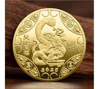 CTTSDHIPE Commemorative Coin Chinese Year Of The Snake Lucky Coin Gold Plated Collectible Coin Challenge Coin Lucky Souvenir Gift